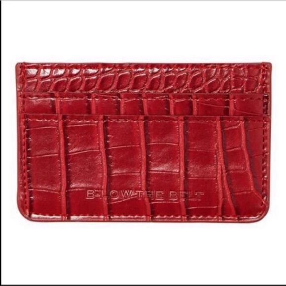 B-low The Belt Red CROC CARD CASE Fabfitfun Winter NEW Wallet - Picture 6 of 6